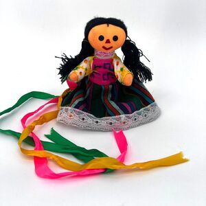 Mexican Rag Doll Traditional Maria Lele Handmade Folk Art 9" Muneca Artesanal